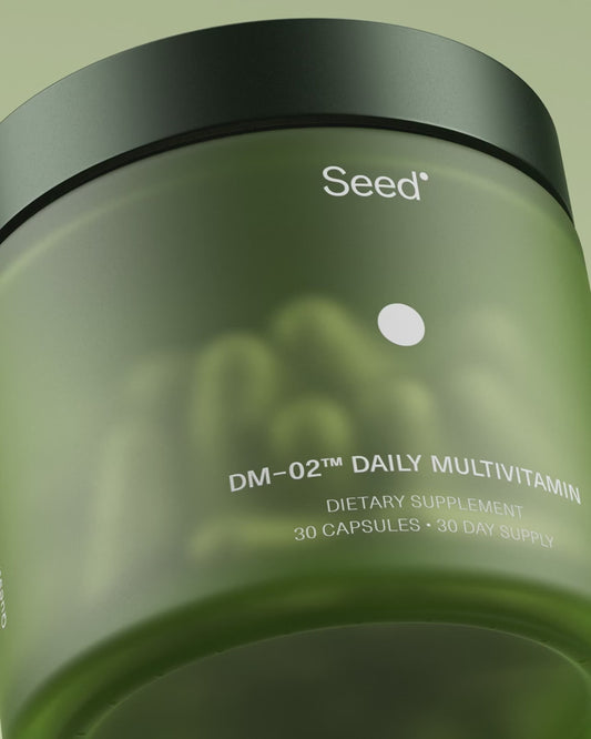 Seed DM-02 Daily Multivitamin - 100% DV Essential Vitamins and Minerals for Women & Men - Helps Fill Daily Nutrient Gaps - Immune, Bone, Hair, Skin & Nails Health - Vegan - 30 Capsules (30-Day Supply)